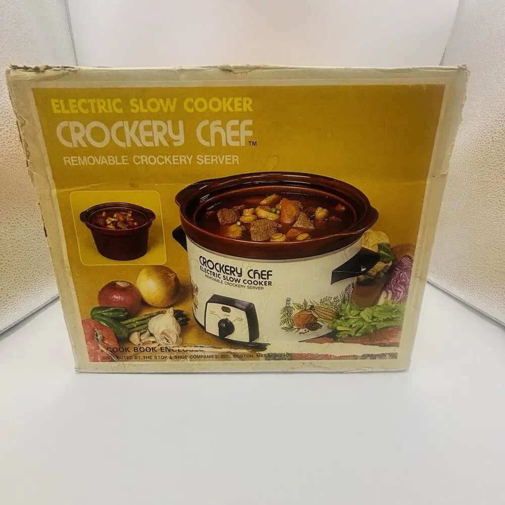 Vintage Electric Slow Cooker - Crockery Slow Cooker - 5.5 Quart -